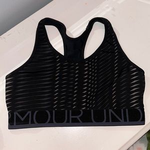 Under Armour black razor-back sports bra (girls large)